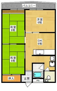 大阪府東大阪市旭町【マンション】の間取り