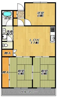 中野ハイツ【2階】の間取り