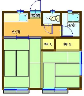 静香荘【203号室】の間取り