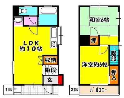 ファミルカワシマⅡ【105号室】の間取り