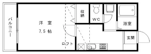 レンブランサ舞松原Ⅰ【A206号室】の間取り