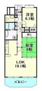 ふぁみ~ゆ泉佐野Ⅱ番館【1302号室】の間取り