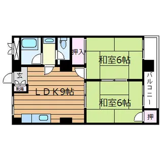 大阪府吹田市樫切山【マンション】の間取り