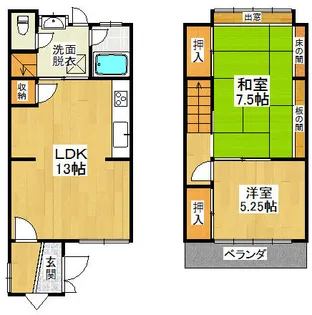 京都府宇治市莵道車田【一戸建】の間取り