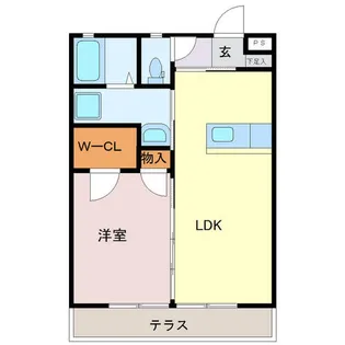 SOLEIL(ソレイユ)【A102号室】の間取り