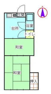 白水荘【2階】の間取り