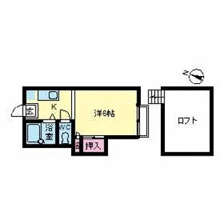 グリーンゲーブル【203号室】の間取り