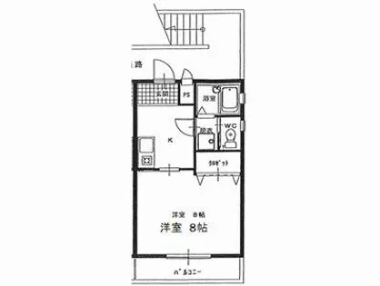 レインボウハイム【1階】の間取り
