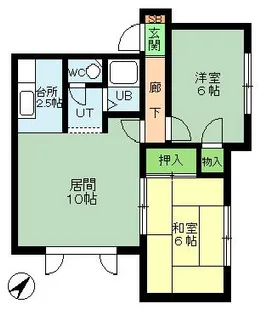 ビブリオテーク【202号室】の間取り
