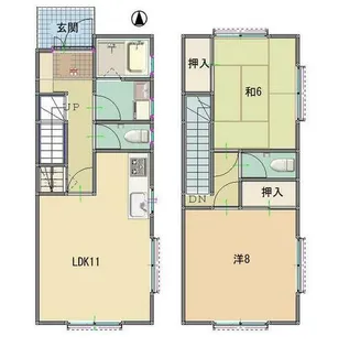 兵庫県神戸市西区北山台2丁目【タウンハウス】の間取り