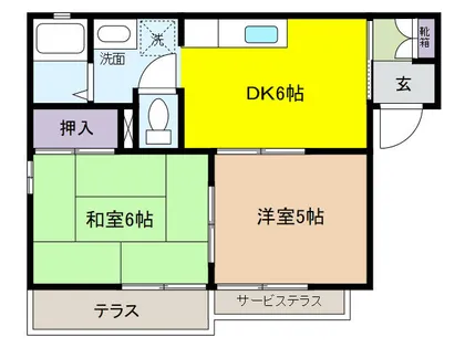 スカイハイツ【1階】の間取り