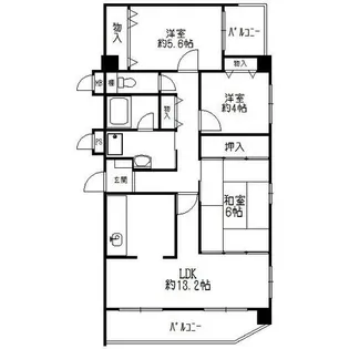 ルネッサコート芦屋【5階】の間取り