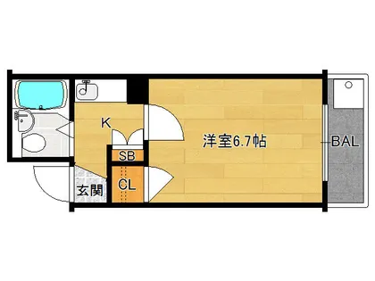 デトム・ワン烏丸鞍馬口【3階】の間取り