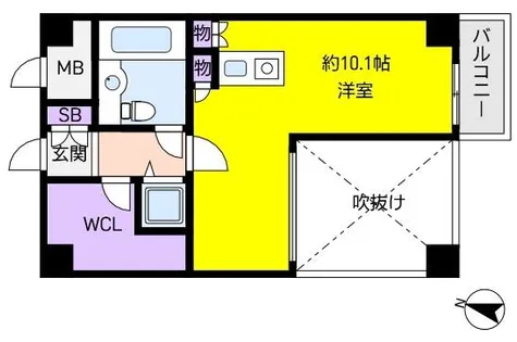 1Rの間取り画像