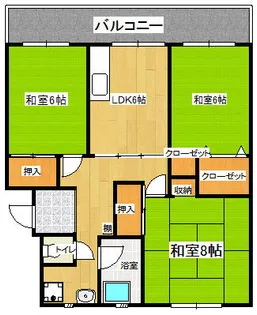 杉浦清見コーポ【202号室】の間取り