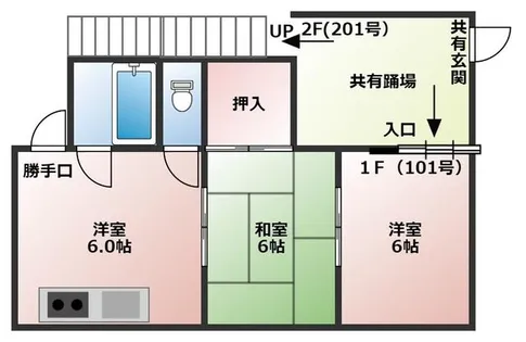 兵庫県神戸市兵庫区石井町5丁目【アパート】の間取り