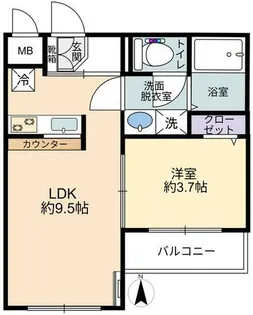 BLANCOSTA TOYONAKAMINAMI【304号室】の間取り