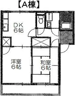 サンライズフジ A棟【104号室】の間取り