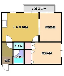 常盤コーポ【22号室】の間取り
