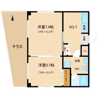 京都府京都市右京区嵯峨天龍寺車道町【マンション】の間取り