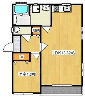 田中アパート【2階】の間取り