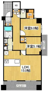 エバーグリーン鶴見Ⅱ【2階】の間取り
