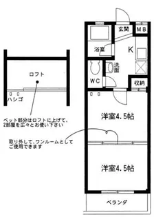 ドゥエルプラザ東陽【203号室】の間取り