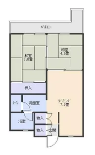 コーポきのした【403号室】の間取り
