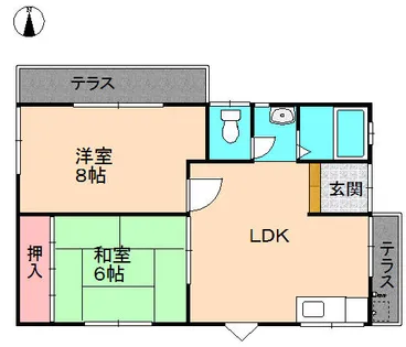 山脇ハイツ【1階】の間取り