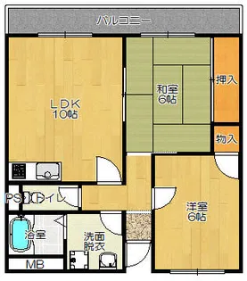 サウスエステート【1階】の間取り