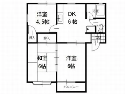 ヒルトップ本郷 B棟【B-201号室】の間取り