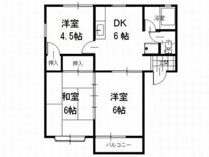 ヒルトップ本郷 B棟【B-201号室】の間取り