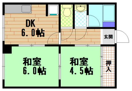風見鶏第1フラワー館【3階】の間取り