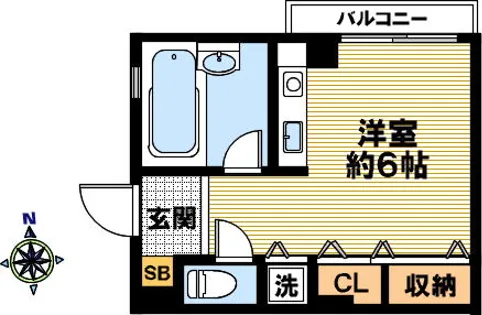SD六甲【202号室】の間取り