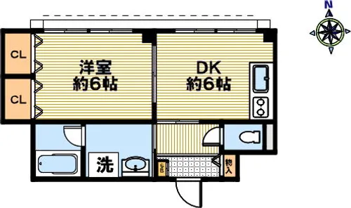兵庫県神戸市灘区鶴甲3丁目【マンション】の間取り