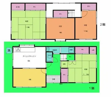 京都府京都市山科区御陵荒巻町【一戸建】の間取り