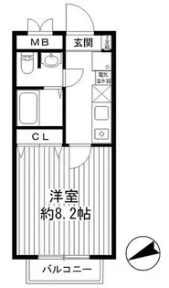 ダイドーメゾン神戸元町【5階】の間取り