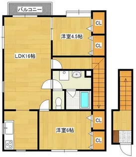 ディアコートⅠ【A-2号室】の間取り