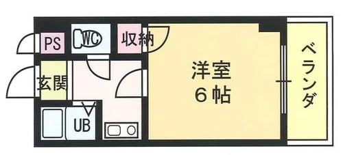 プチハイツ山手町【4階】の間取り