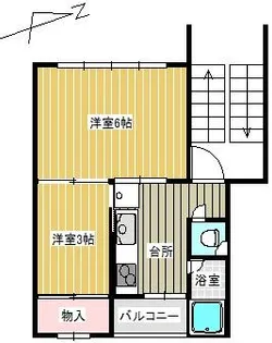 マンション平和【201号室】の間取り