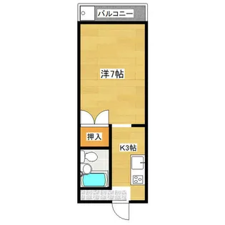 ハウスヴィラ田中【106号室】の間取り