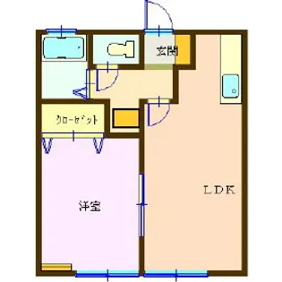 パティオ山ノ井【201号室】の間取り