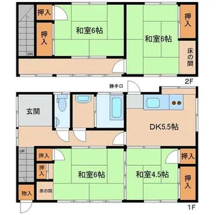 福岡県北九州市小倉北区高坊1丁目【一戸建】の間取り