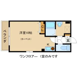 鴨東橋本マンション【3階】の間取り