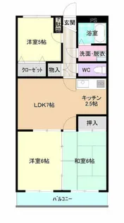 丹波篠山市大沢 ユーミーサンリバリティー【2階】の間取り