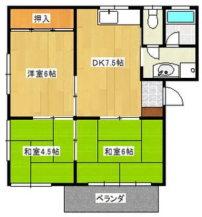 コーポハマダ【1階】の間取り