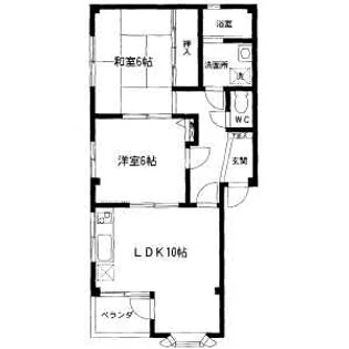 クレール東小浜【201号室】の間取り