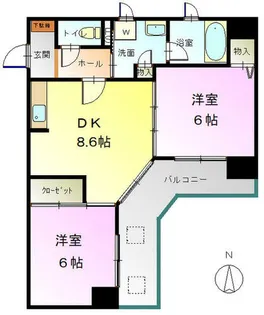 ロイヤル御池【2階】の間取り