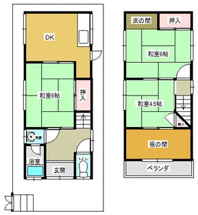 大阪府大東市錦町【一戸建】の間取り