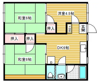 フォーブル力丸【1階】の間取り
